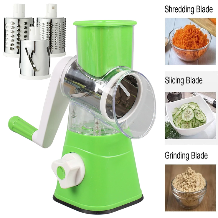 Manual Vegetable Cutter Slicer Multifunctional Round Slicer Table Top Food Processor Blender Cutter