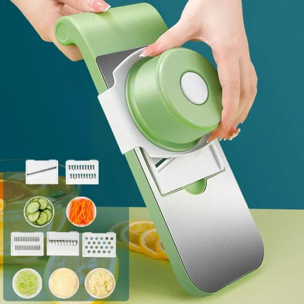 Manual Vegetable Cutter Slicer Multifunctional Round Slicer Table Top Food Processor Blender Cutter